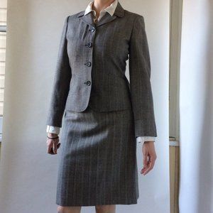 Laura Scott 2-Piece Skirt Suit Herringbone Size 4